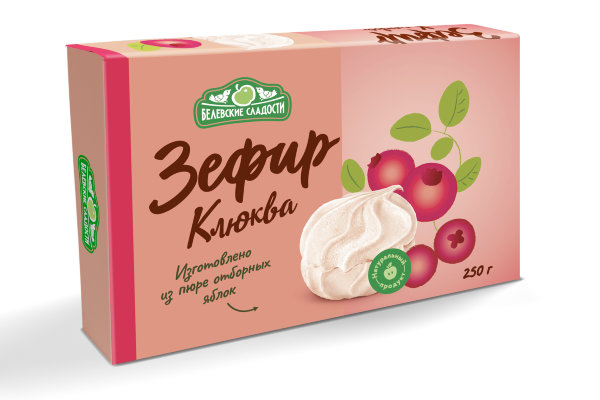 №2 Зефир белевский "Клюква" 250г в Элисте