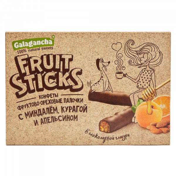 №2 Берестов КРАФТ Fruit Stiсks с курагой и миндалем, 175г   в Элисте