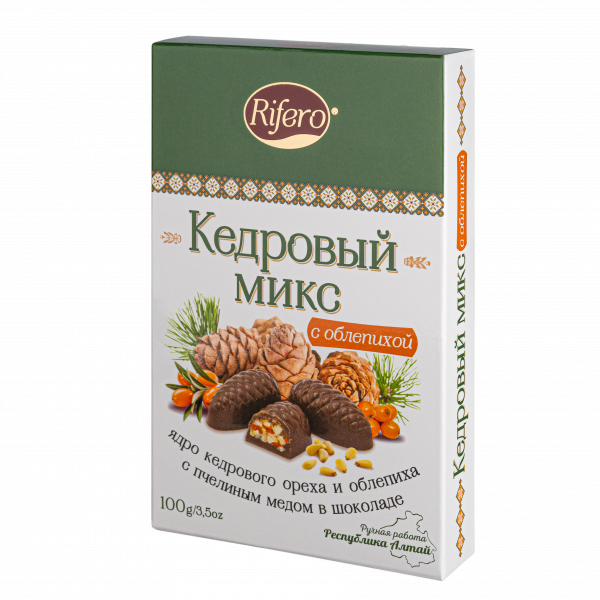 №1 Риф и ко Конфеты "Кедровый микс ОБЛЕПИХА" 100г      в Элисте