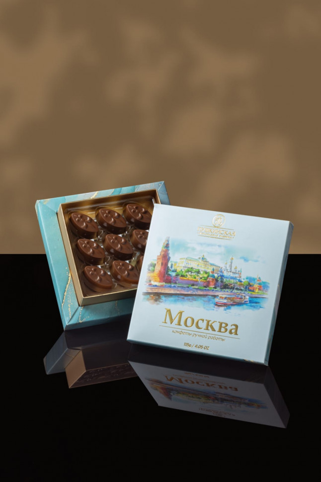  Пушкинская фабрика Конфеты Миндаль (Москва), 115г(голубая коробка) в Элисте