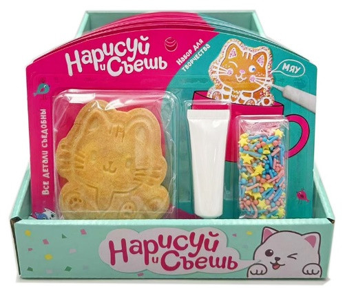 №3 Набор для творчества Нарисуй и съешь "Котёнок" (блок 12шт 59г) в Элисте