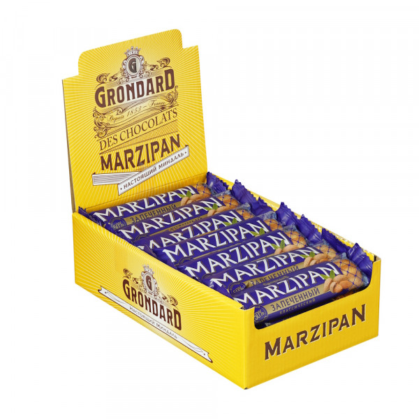 №1 TM Grondard   (11161) Батончики НЕглазированные Марципановые Запечённые, (28шт по 40г)    в Элисте