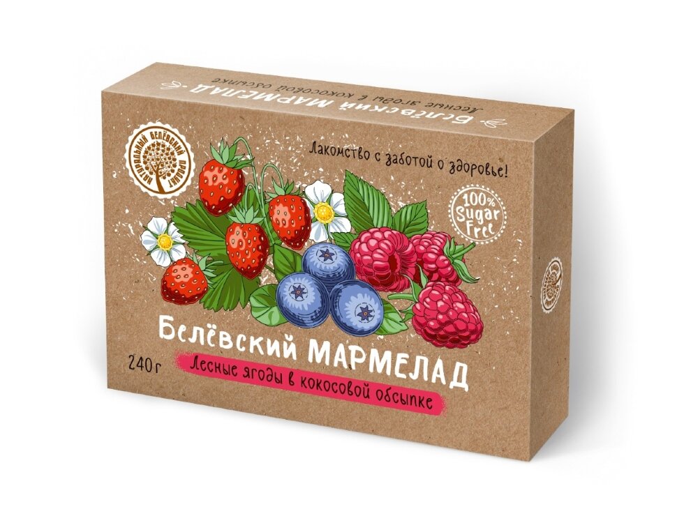  Мармелад белевский на фруктозе 240г "ЛЕСНЫЕ ЯГОДЫ"  в Элисте